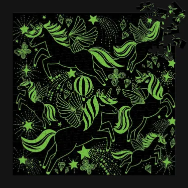 Puzzle qui Brille dans le Noir "Licornes" 300 pcs Mudpuppy