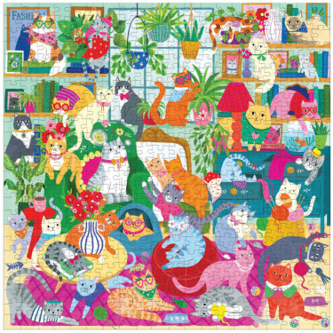 Réunion de chats - Puzzle 500 pcs Mudpuppy