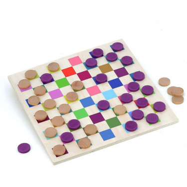 Jeu de Dames en bois multicolore - VILAC 6116