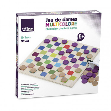 Jeu de Dames en bois multicolore - VILAC 6116