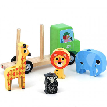 Empil'Animaux Savane - Jeu d'éveil en bois Vilac - Ingela P. Arrhenius VILAC 7637