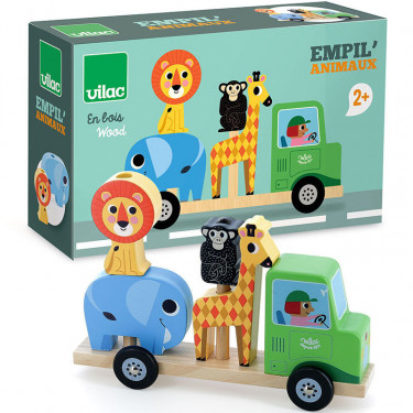 Empil'Animaux Savane - Jeu d'éveil en bois Vilac - Ingela P. Arrhenius VILAC 7637