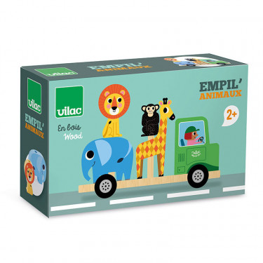 Empil'Animaux Savane - Jeu d'éveil en bois Vilac - Ingela P. Arrhenius VILAC 7637