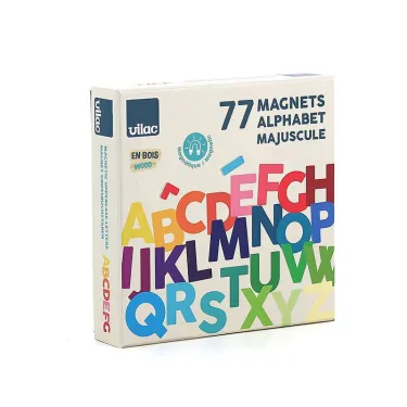 Coffret de magnets en bois "Lettres majuscules" VILAC 6705