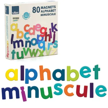 Coffret de magnets en bois "Lettres minuscules" VILAC 6706