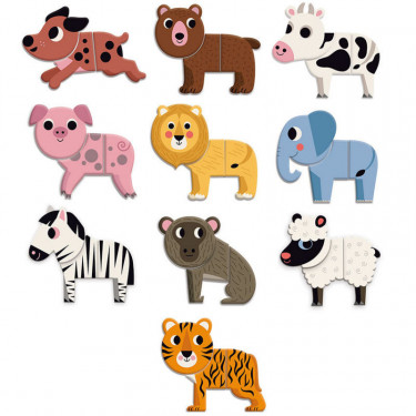 Coffret de magnets en bois "10 animaux rigolos" Ingela P. Arrhenius VILAC 7624