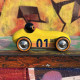 Voiture en bois Old Sport Compet' jaune VILAC 2290Y