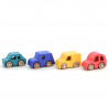 Coffret de 4 voitures en bois VILAC - City cars Vilacity