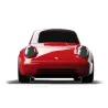Voiture miniature Porsche 911 rouge, look avant élégant, carrosserie lustrée et phares ronds, modèle toy Baghera 531.