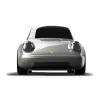 Voiture-jouet Porsche 911 Silver, modèle Racing Car Porsche 911 Silver de Baghera - vue de face frontale, design rétro argenté.