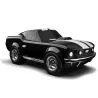 Voiture jouet Ford Mustang noire à rayures blanches, design muscle car Baghera Racing Car.