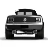 Voiture toy Ford Mustang noire, vue arrière, spoiler, feux et pneus larges, badge Mustang. Racing Car Ford Mustang Noire, jouet voiture Baghera - 495