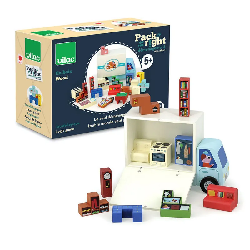 Déménagement Pack it right - Jeu de logique en bois Vilac - Ingela P. Arrhenius VILAC 7635