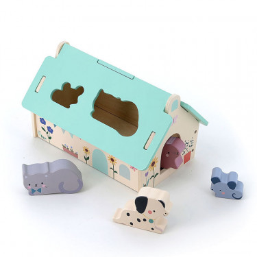 Boîte à formes en bois 'Maison des animaux' Sarah Betz - VILAC 7119