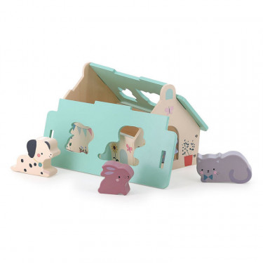 Boîte à formes en bois 'Maison des animaux' Sarah Betz - VILAC 7119