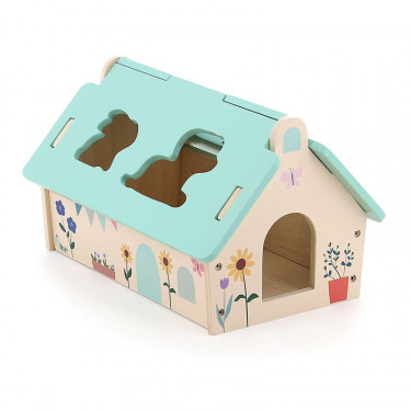 Boîte à formes en bois 'Maison des animaux' Sarah Betz - VILAC 7119