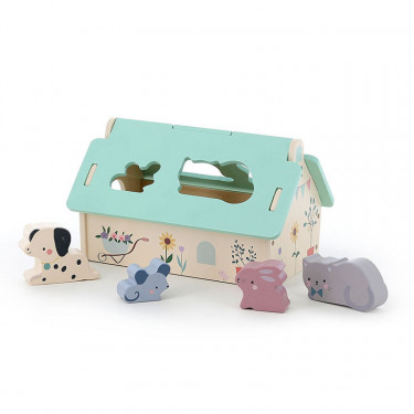 Boîte à formes en bois 'Maison des animaux' Sarah Betz - VILAC 7119