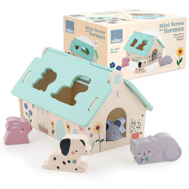 Boîte à formes en bois 'Maison des animaux' Sarah Betz - VILAC 7119