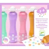 4 marqueurs mousse gros pois DJECO 9058 - Nacré
