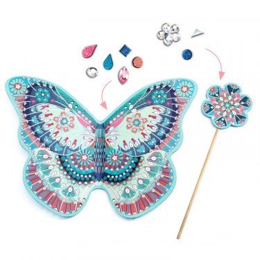 Ailes et baguette de fée à décorer "Comme une fée" DIY DJECO 7939