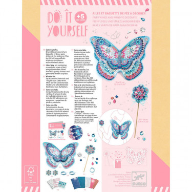 Ailes et baguette de fée à décorer "Comme une fée" DIY DJECO 7939