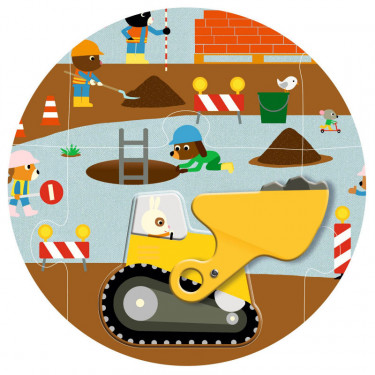 Puzzle géant "Le chantier" 12 + 5 pièces DJECO 7167