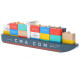 Bateau porte-container en bois VILAC 2315