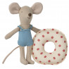 Petite soeur souris de plage avec bouée Maileg - Pois rouges
