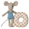 Petite soeur souris de plage avec bouée Maileg - Pois rouges