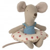 Petite soeur souris de plage avec bouée Maileg - Pois rouges