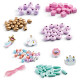 400 Perles en bois "Arc-en-ciel" DJECO 9823