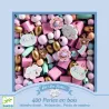 400 Perles en bois "Arc-en-ciel" DJECO 9823