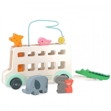 Bus'Animo, jeu d'éveil en bois VILAC - Sarah Betz 7106