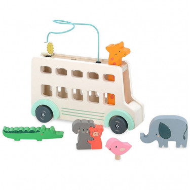 Bus'Animo, jeu d'éveil en bois VILAC - Sarah Betz 7106