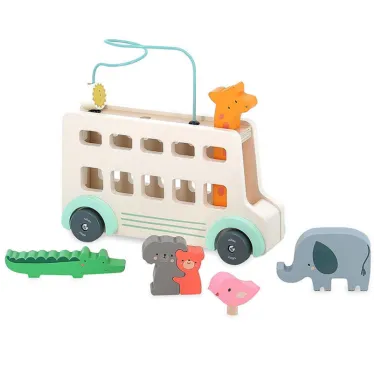 Bus'Animo, jeu d'éveil en bois VILAC - Sarah Betz 7106