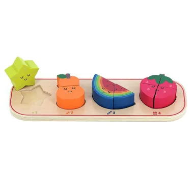 Puzzle d'encastrement en bois 'J'apprends à compter les fruits' Andy Westface VILAC 7424