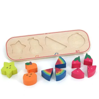 Puzzle d'encastrement en bois 'J'apprends à compter les fruits' Andy Westface VILAC 7424