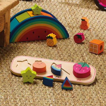 Puzzle d'encastrement en bois 'J'apprends à compter les fruits' Andy Westface VILAC 7424