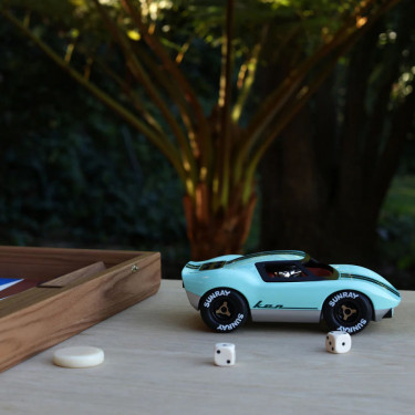 Voiture Playforever mini Ken Parton bleue pâle