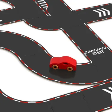 Circuit de routes réversible en carton Vilacity VILAC 2350