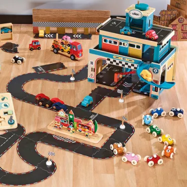 Circuit de routes réversible en carton Vilacity VILAC 2350