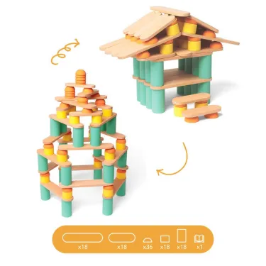 STIX jeu de construction libre - OPPI kit 108 pièces