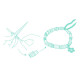 "Chics et dorés" Perles de papier et bracelets à créer DIY DJECO 7972