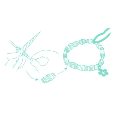 "Chics et dorés" Perles de papier et bracelets à créer DIY DJECO 7972