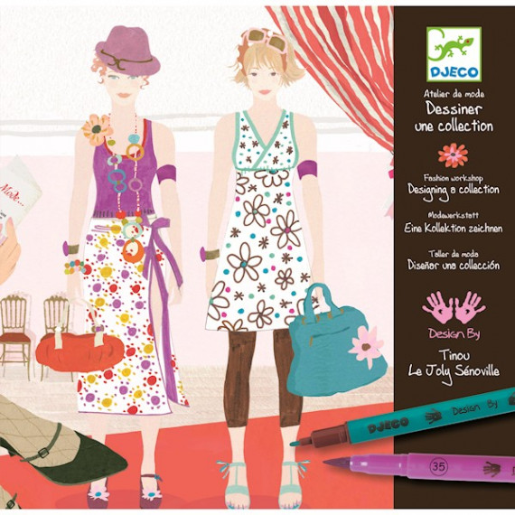 Coffret Dessiner une Collection, Atelier de mode DJECO DJO8731 Coffret Dessiner une Collection, Atelier de mode DJECO DJO8731