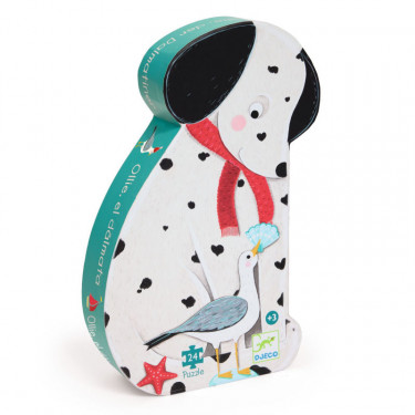 Ollie le dalmatien, puzzle silhouette 24 pcs DJECO 7286