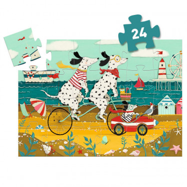 Ollie le dalmatien, puzzle silhouette 24 pcs DJECO 7286