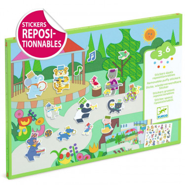 Stickers épais et repositionnables "Fanfare" DJECO 9947