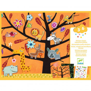 Stickers épais et repositionnables "Chat-perché !" DJECO 9948
