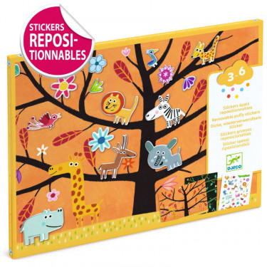 Stickers épais et repositionnables "Chat-perché !" DJECO 9948